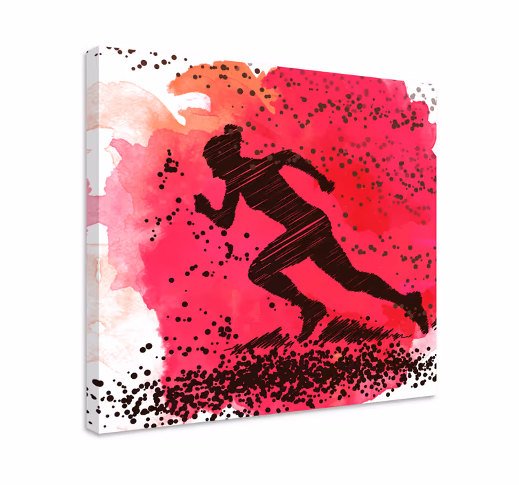 Slika na platnu sport dinamična silueta trkača - TenStickers