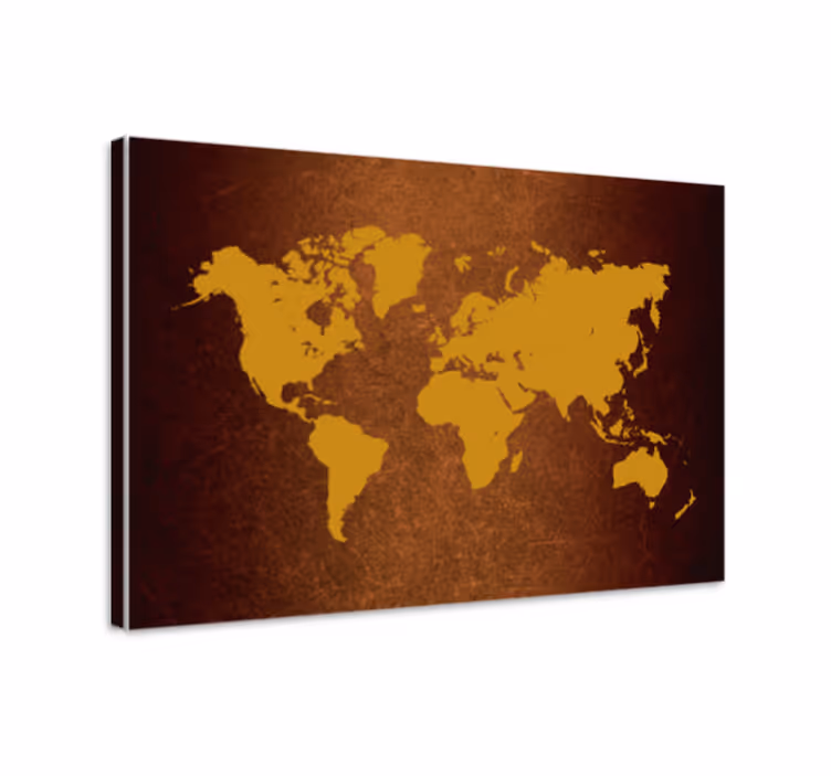 Slika na platnu karta svijeta retro globalna mapa - TenStickers