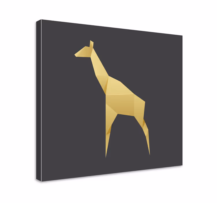 Grafika životinjskog platna origami žirafa - TenStickers