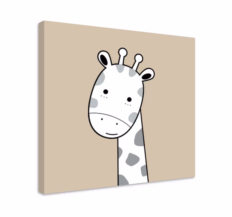 Otisci nordijskih bež žirafa na životinjskom platnu - TenStickers