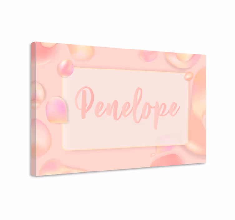 Personalizirane slike na platnu elegantno prikazivanje imena - TenStickers