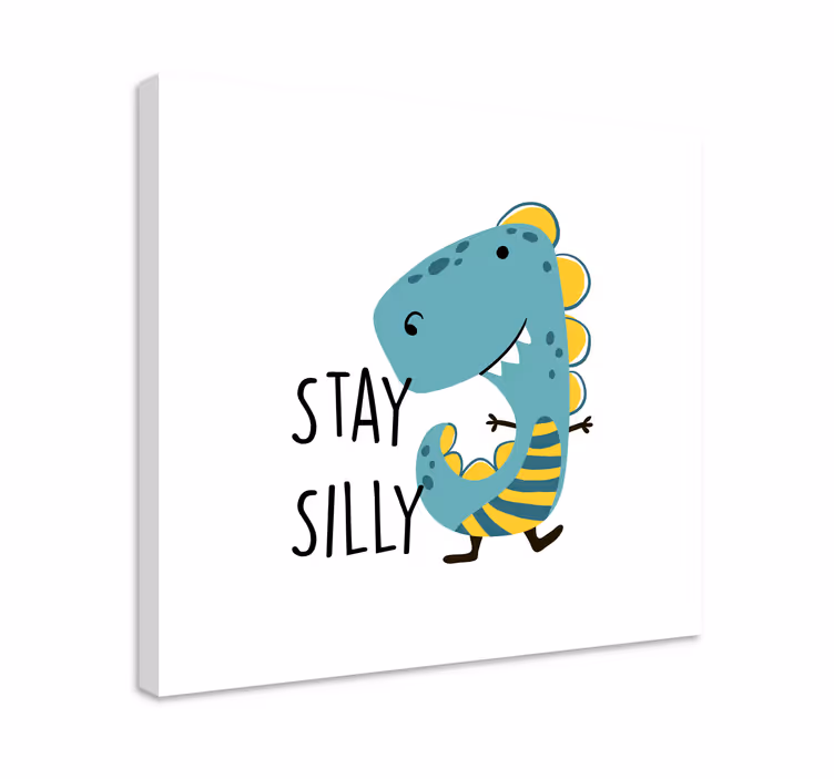 Slika na platnu dinosauri ostanite smiješni dinosaur - TenStickers