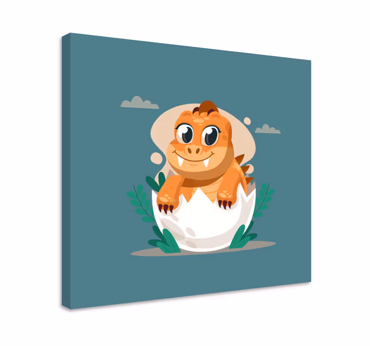 Dinosaur beba u ljusci otisci platna dinosaura - TenStickers