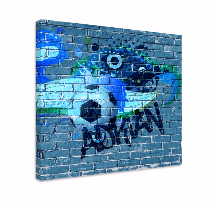 Nogometni grafiti s imenima kućni otisci platna - TenStickers