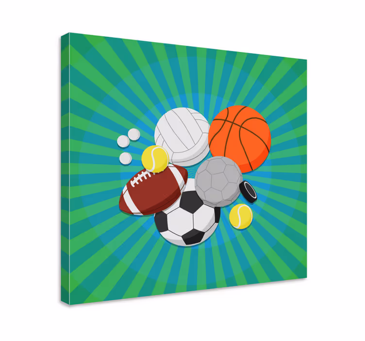 Slika na platnu sport razne sportske lopte - TenStickers