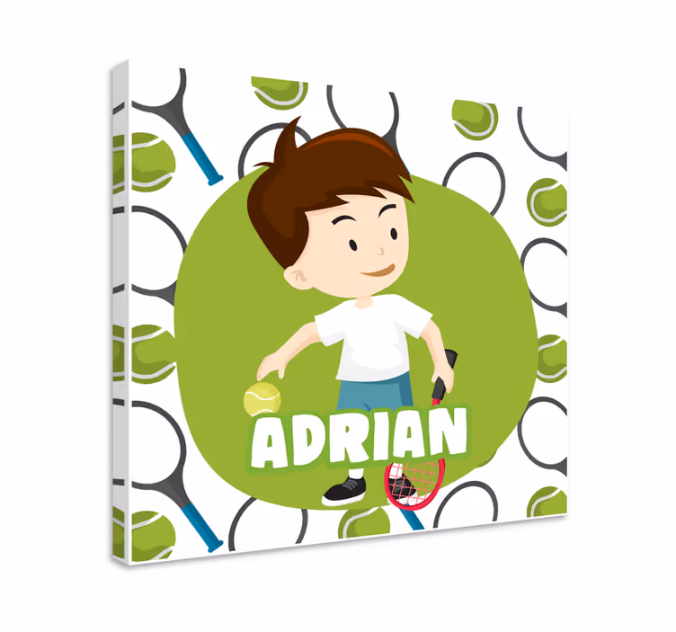 Slika na platnu djeca personalizirana lopta za tenis - TenStickers