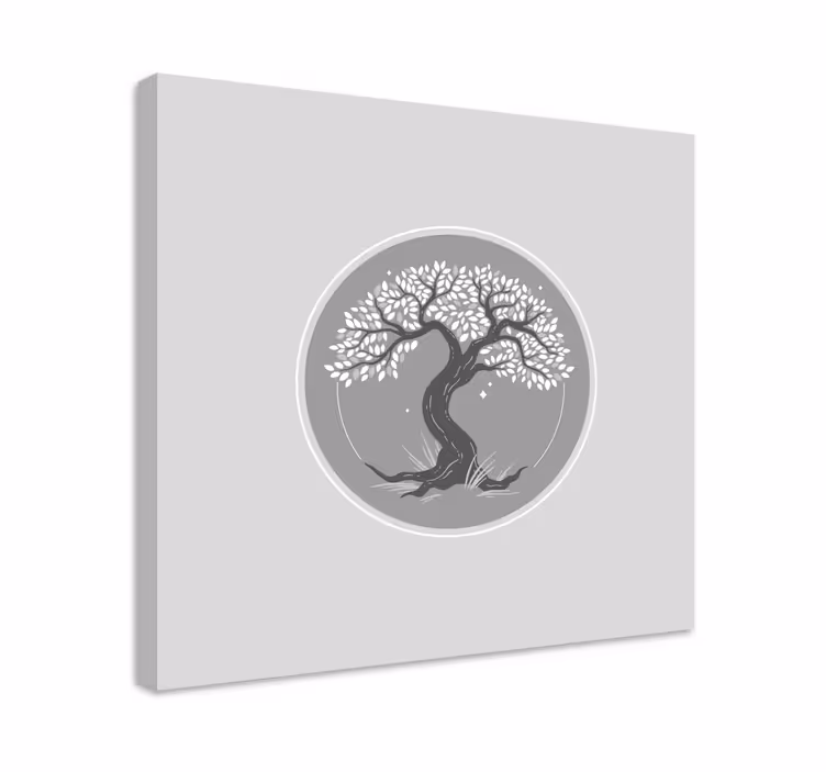 Slika na platnu stabla stilizirana silueta drveta - TenStickers