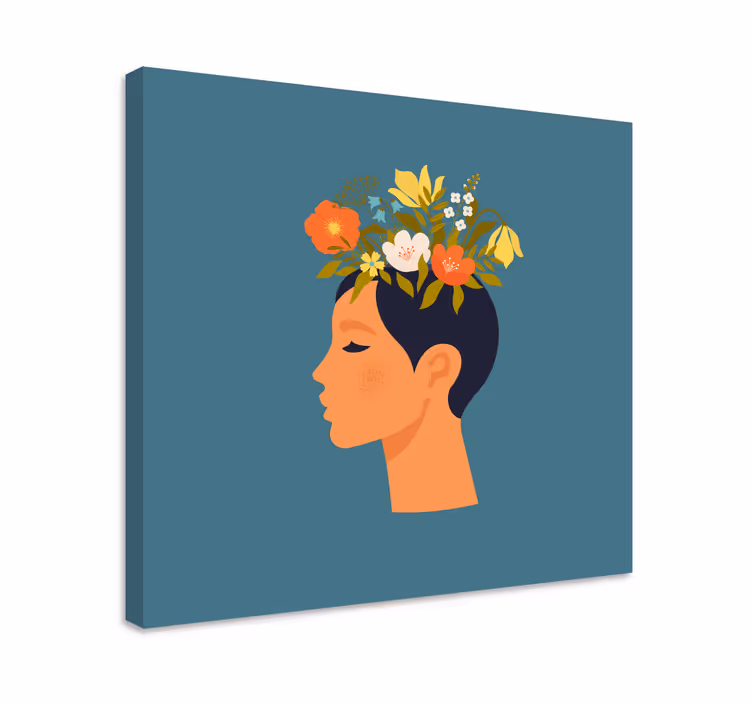 Slika na platnu cvijeće i biljke silueta cvijeta - TenStickers