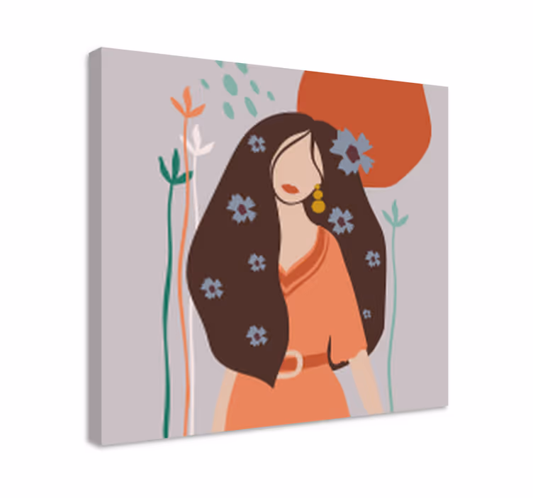 Slika na platnu ljudi i likovi chic ženski portret - TenStickers