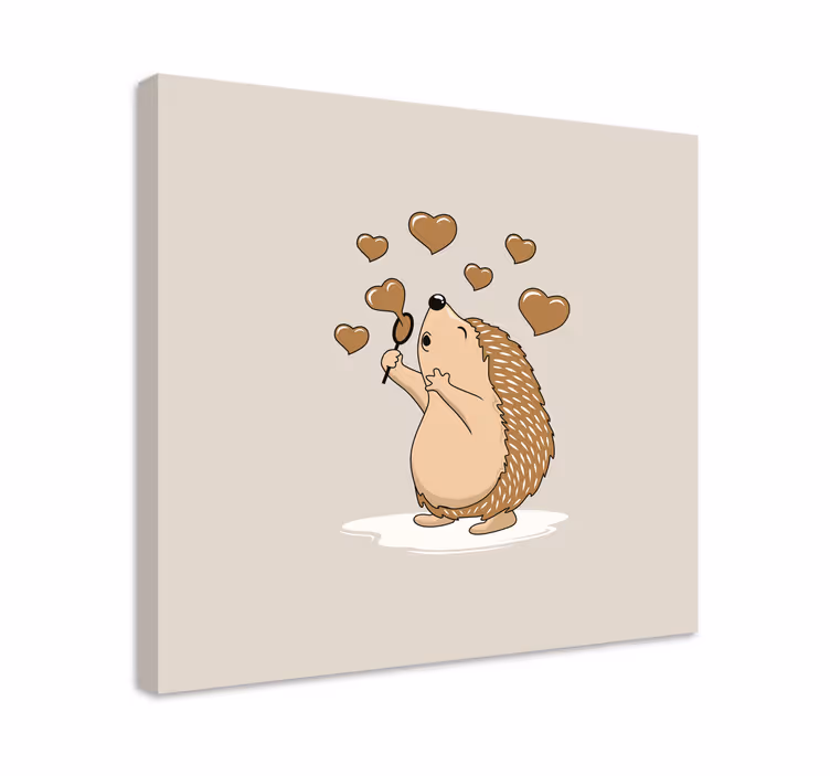 Slika na platnu životinje sretni ježevi srca - TenStickers