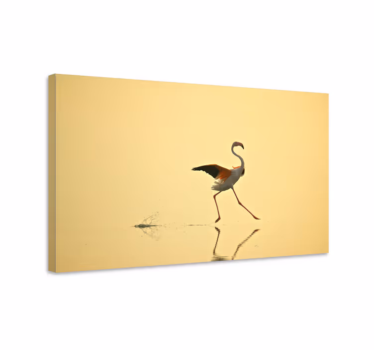 Slika na platnu ptica elegantni ples flaminga - TenStickers
