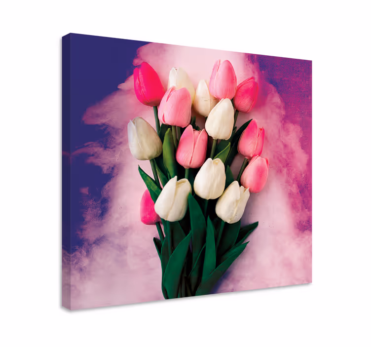 šareni tulipani cvijet platno - TenStickers