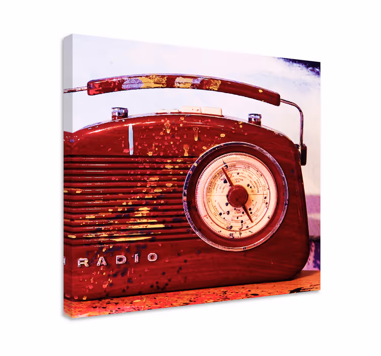 Crvena berba radio retro platna umjetnost - TenStickers