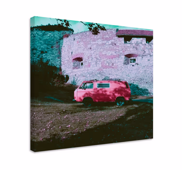 Slika na platnu abc i slova vintage rozi kombi - TenStickers