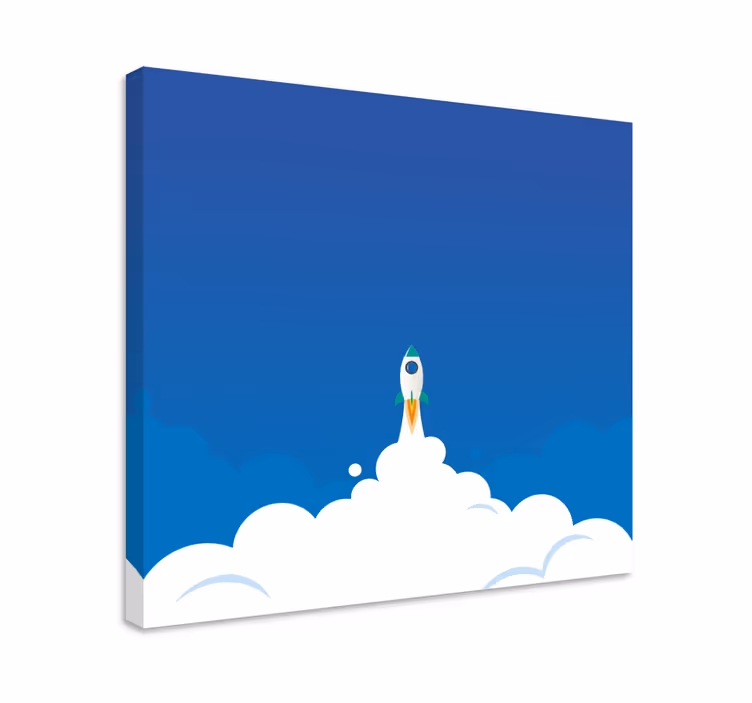 Slika na platnu dinosauri avantura lansiranja rakete - TenStickers