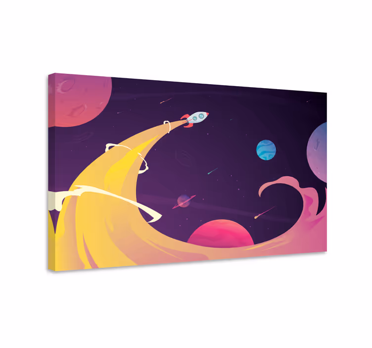 Slika na platnu video igre avantura lansiranja raketa - TenStickers