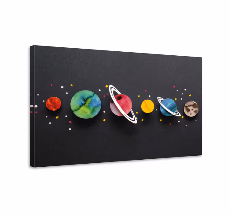 Slika na platnu dinosauri svemirski planetarni sustav - TenStickers