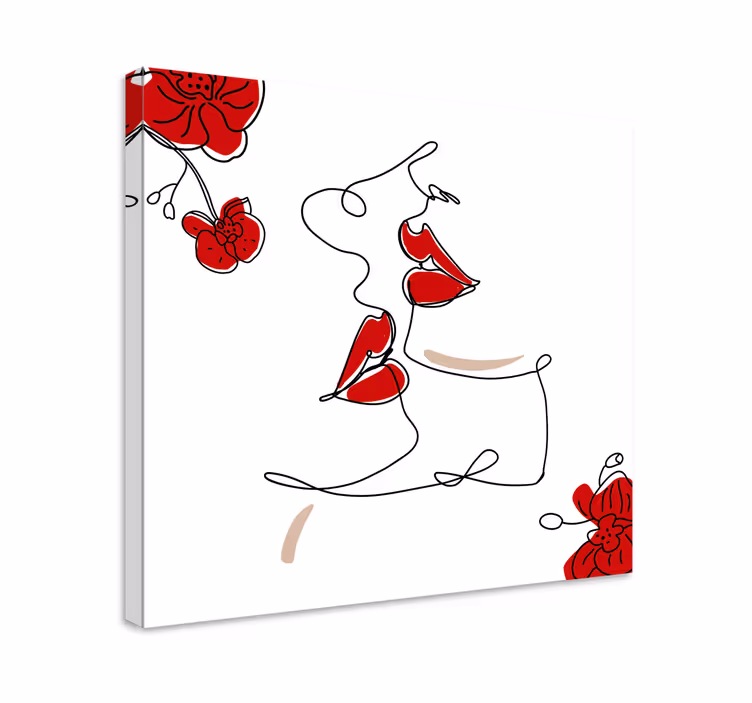 Slika na platnu umjetnost elegantna usna umjetnost - TenStickers