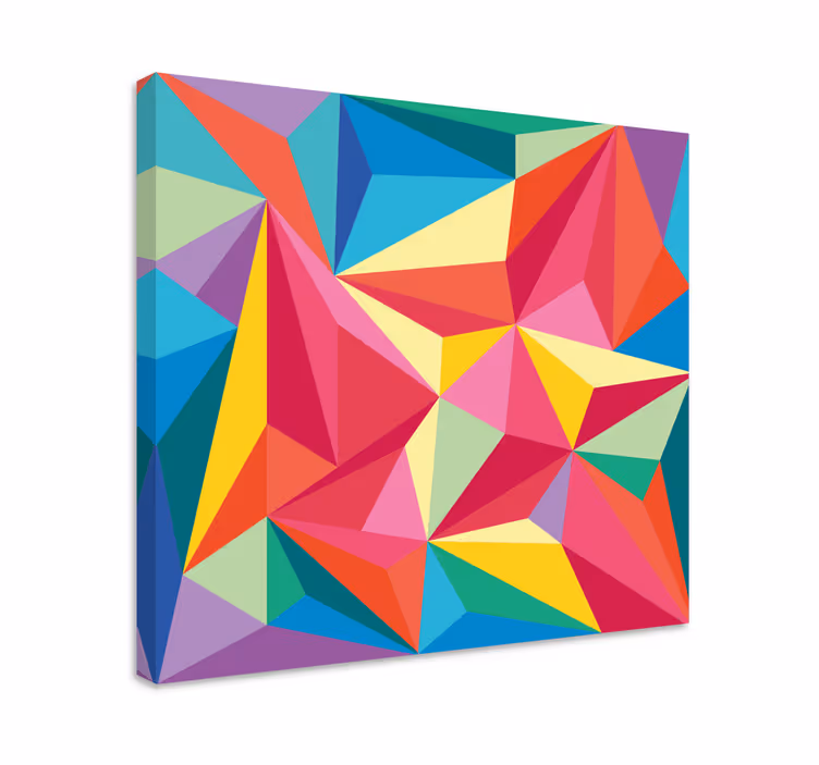 Slika na platnu geometrijski šareni uzorak trokuta - TenStickers
