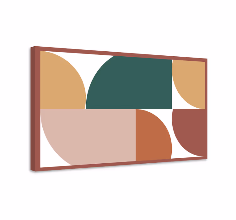 Slika na platnu geometrijski apstraktni kružni oblici - TenStickers