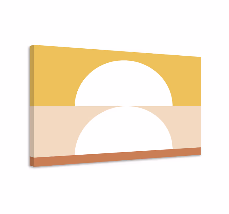 Dva polukruga geometrijska umjetnost geometrijsko platno - TenStickers