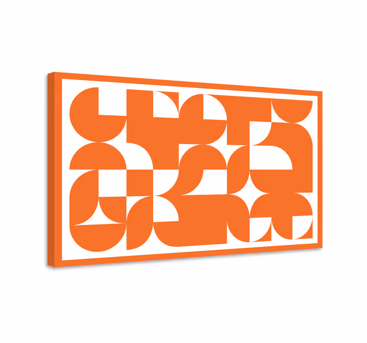 Narančasti apstraktni umjetnički uzorak geometrijsko platno - TenStickers