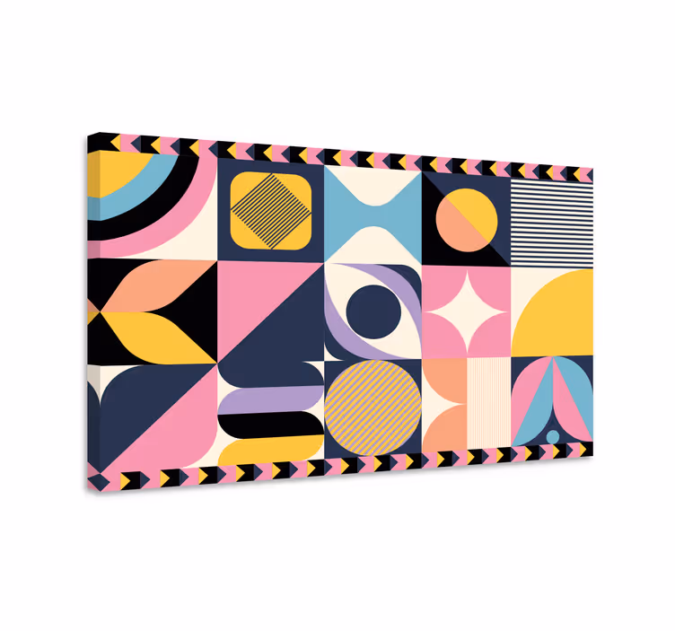 Slika na platnu geometrijski kolaž oblika - TenStickers