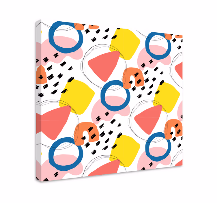 Slika na platnu geometrijski šarene apstraktne forme - TenStickers
