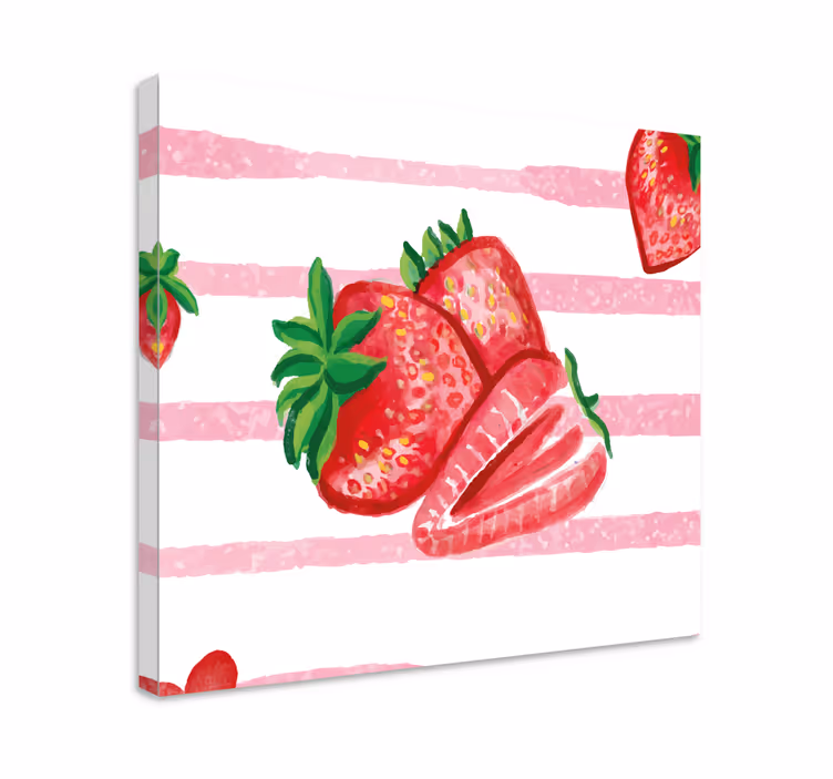 Oslikane jagode s voćnim platnom - TenStickers