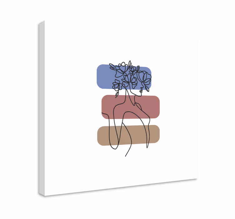Slika na platnu cvijeće i biljke minimalistička figura - TenStickers