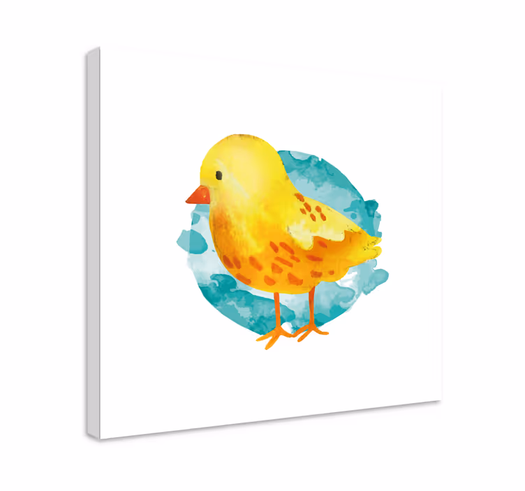 Slika na platnu ptica Šarmantna žuta kokoška - TenStickers
