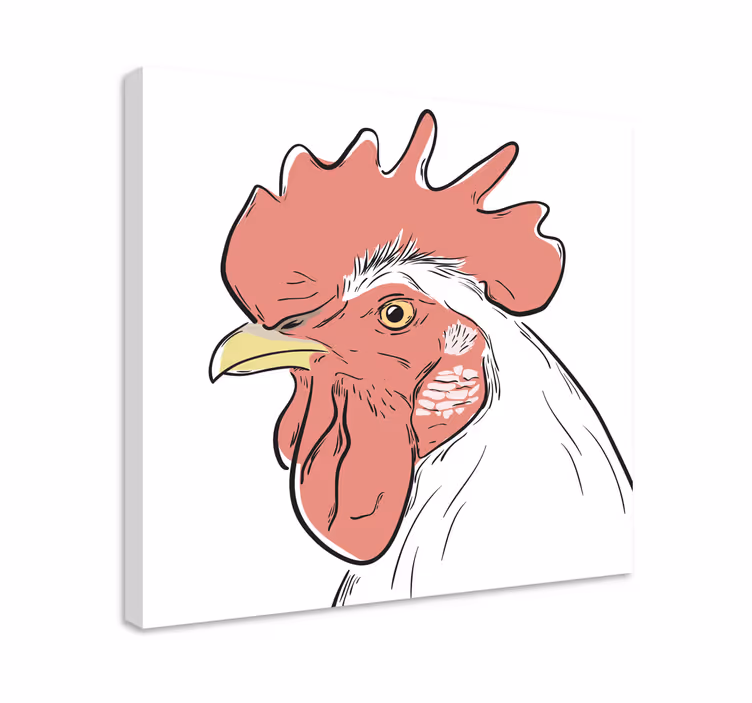 Slika na platnu ptica detaljna slika pijetla - TenStickers