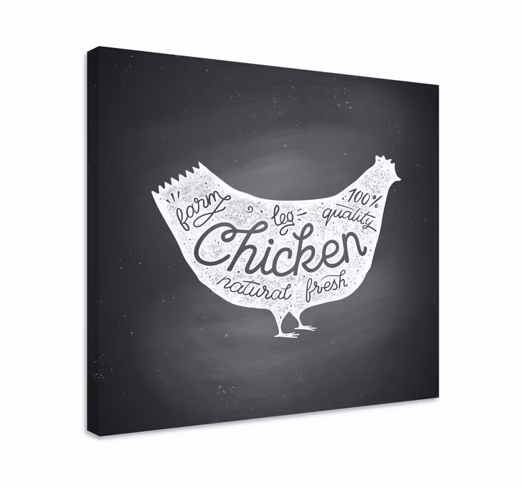 Slika na platnu stabla svježe farmarske piletine - TenStickers