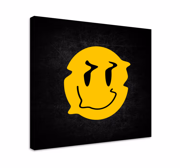 Slika na platnu drugi tekst sretno nasmijano lice - TenStickers