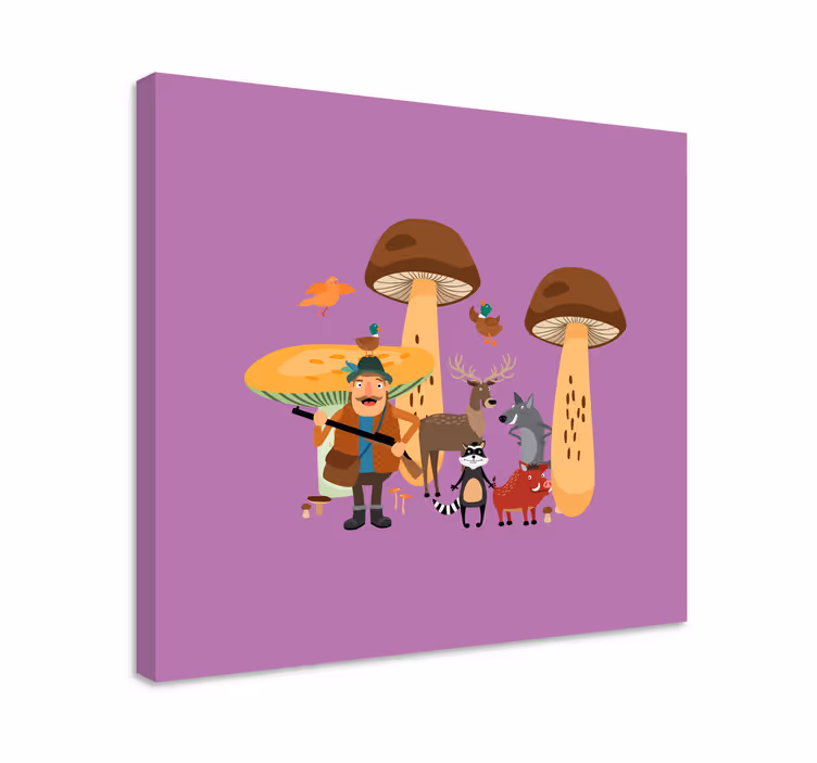 Slika na platnu životinje ekipa šumske avanture - TenStickers