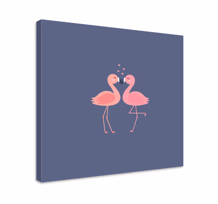 Flamingosi tvore platnu za ulaz u srce - TenStickers