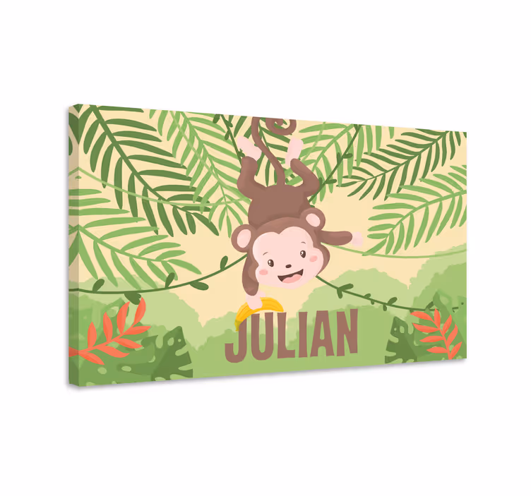Slika na platnu dinosauri zabava majmuna koji vise - TenStickers