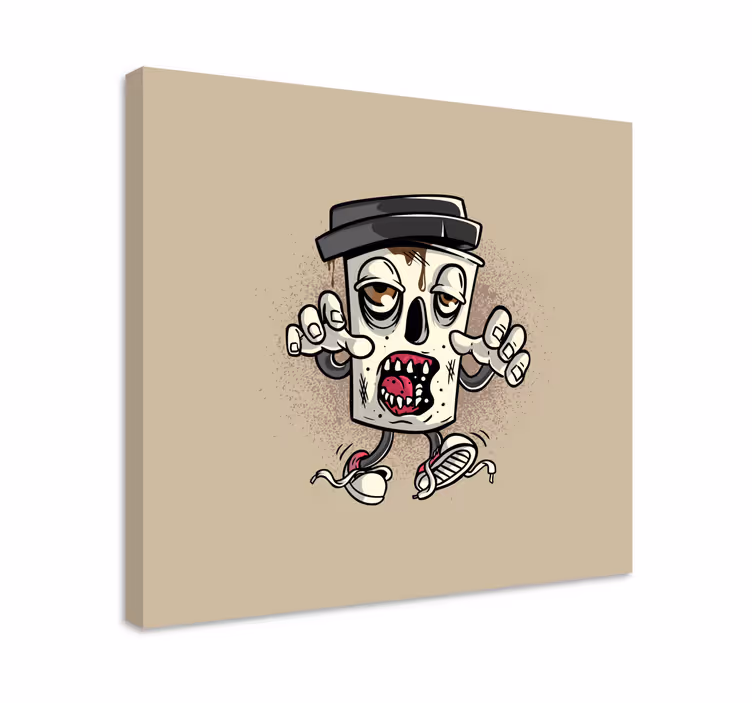Slika na platnu video igre kanta za smeće zombija - TenStickers