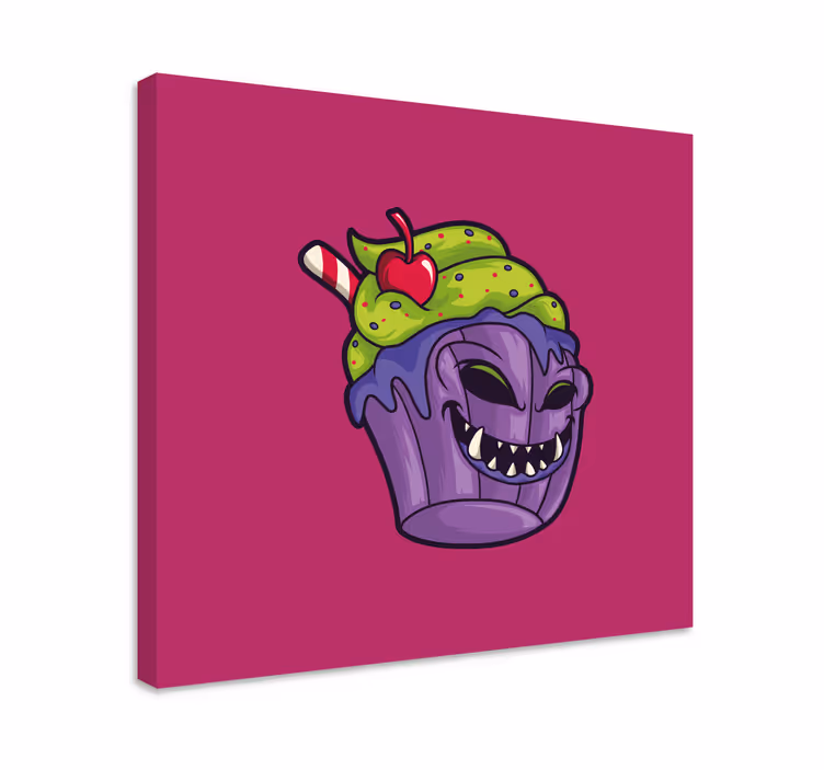 Slika na platnu drugi tekst prijeteće cupcake stvorenje - TenStickers