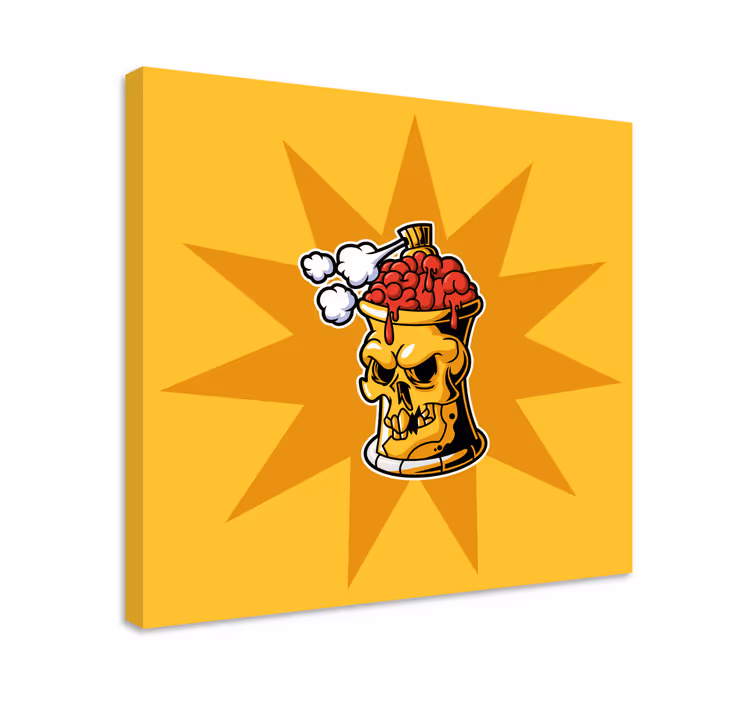 Print na platnu lubanja mozak spremnik - TenStickers