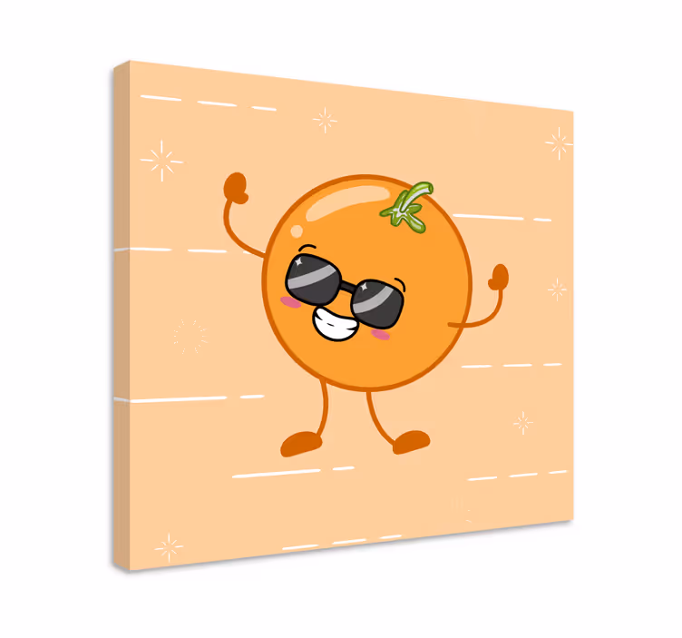 Slika na platnu voće vesela narančasta figura - TenStickers