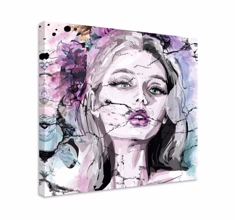 Slika na platnu ljudi i likovi fragmentirani portret ljepote - TenStickers