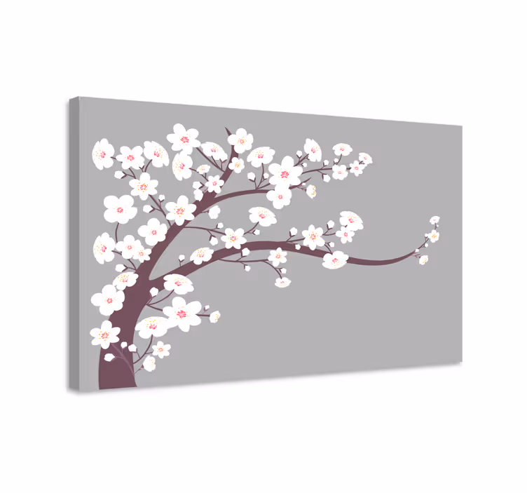 Slika na platnu cvijeće i biljke sakura cvijetna stabljika - TenStickers
