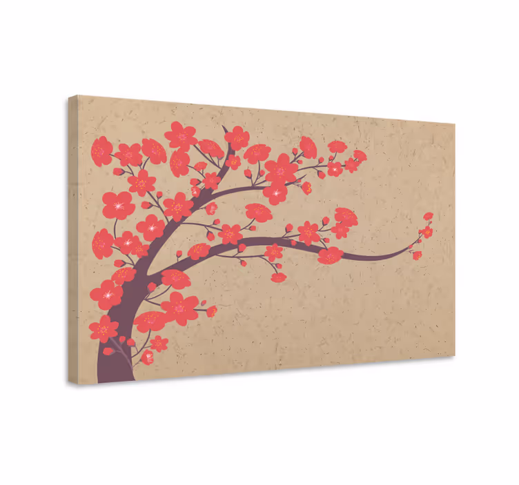 Slika na platnu cvijeće i biljke sakura grana - TenStickers