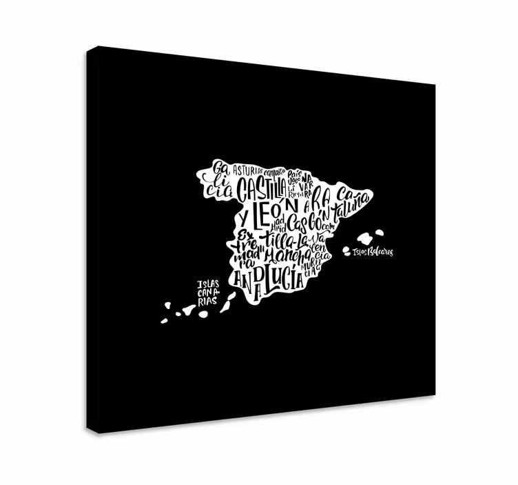 Slika na platnu karta svijeta kreativna tipografija - TenStickers