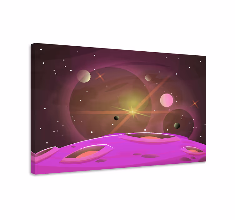 Futuristički pogledi na svemir 3d printevi na platnu - TenStickers