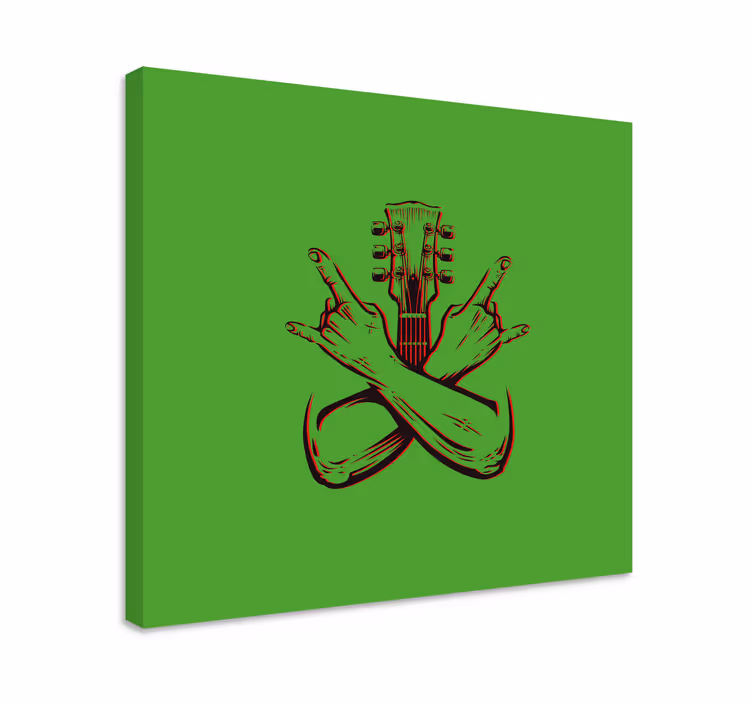 Slika na platnu muzika simbol gitarske ruke - TenStickers
