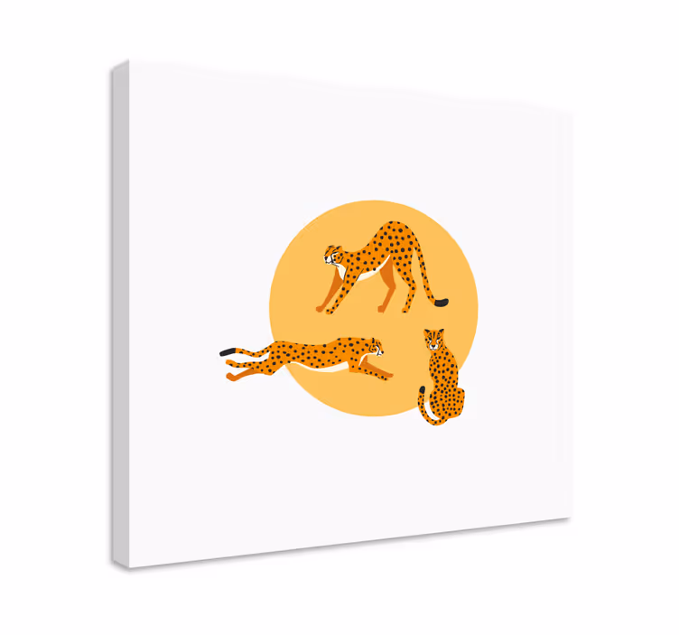 Slika na platnu druge životinje gepard trio - TenStickers