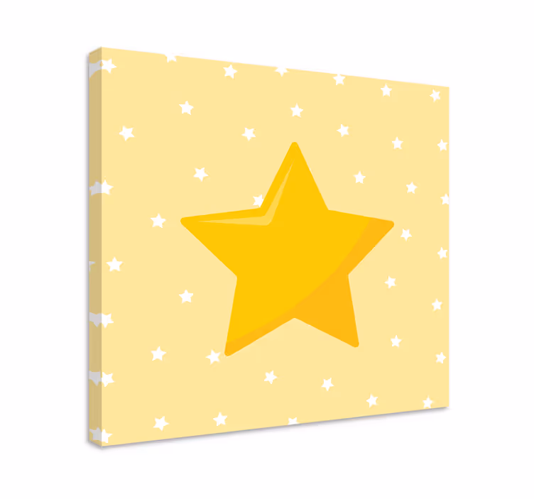 žuta klasična zvijezda dječje platno - TenStickers
