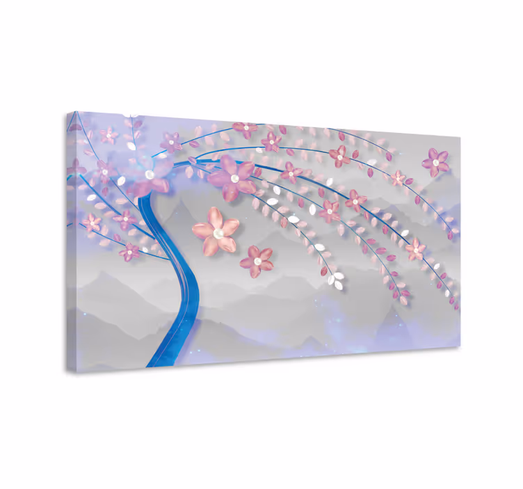 Slika na platnu cvijeće i biljke sakura cvijetna grana - TenStickers